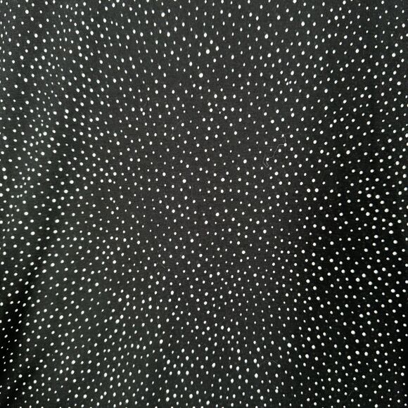 J Jill Dress Womens Large Black White Polka Dot Wearever Collection Shift Preppy - Picture 6 of 7